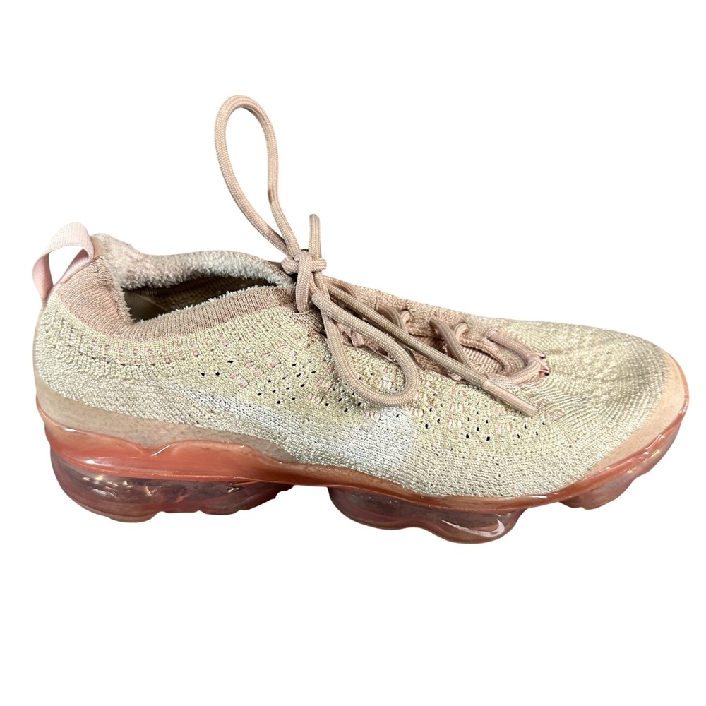 Nike Air VaporMax 2021 Flyknit Pink Tan Running Shoes DC4112 Women's 7